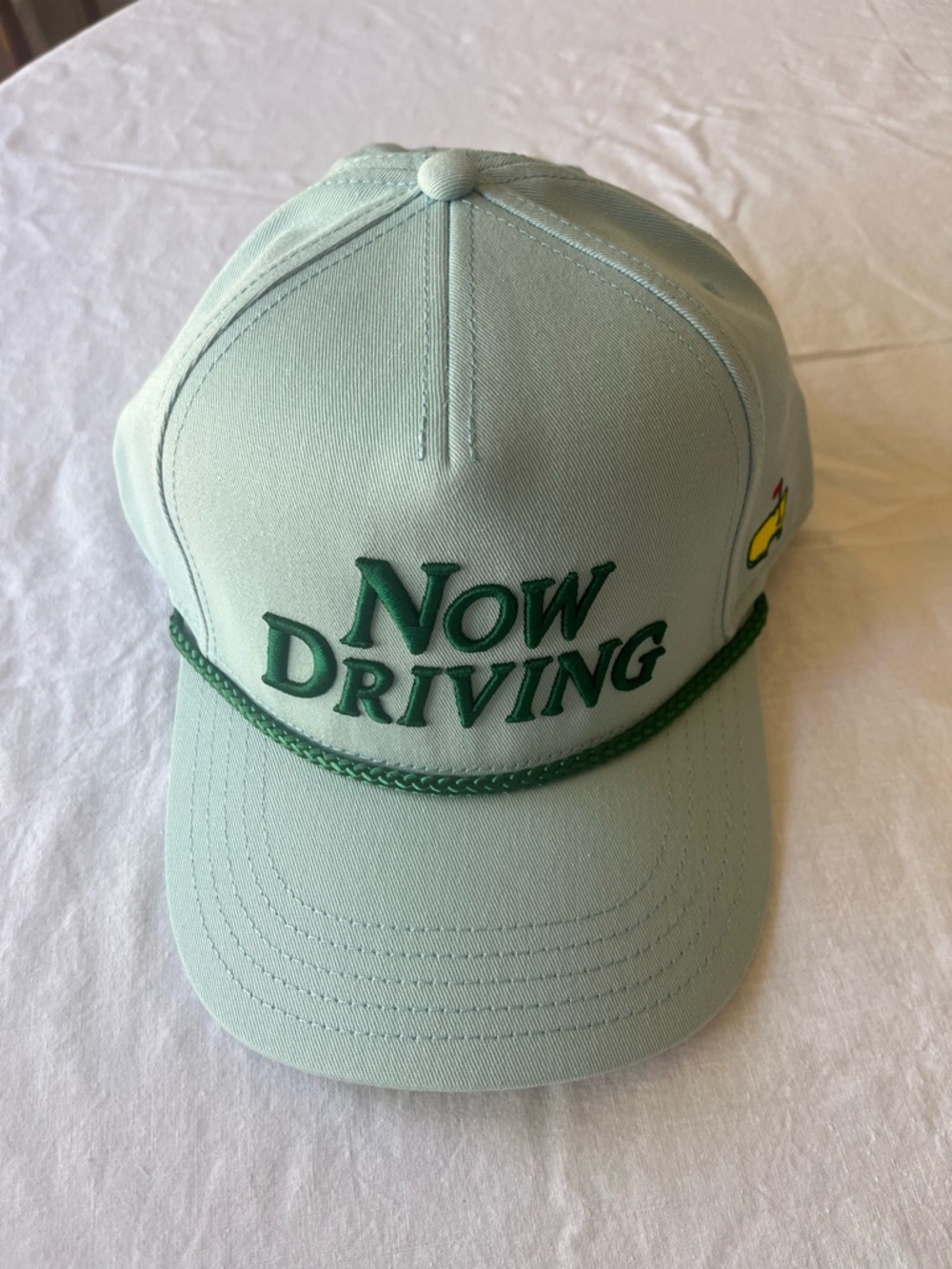 Masters Light Mint Green 'Now Driving' Rope Visor Cap